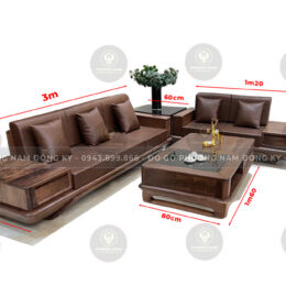 BỘ BÀN GHẾ SOFA VĂNG THUYỀN | GỖ ÓC CHÓ | MÃ SP: SF01