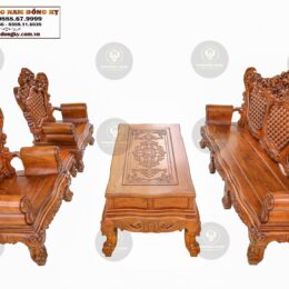 BỘ GHẾ LOUIS HOÀNG GIA 5 MÓN | GỖ HƯƠNG | Mã SP: HG11001